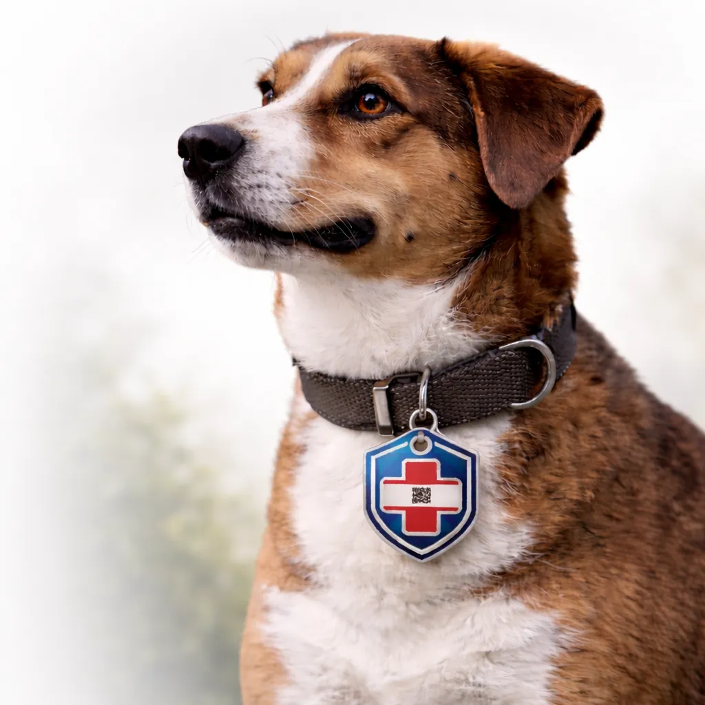 Dog wearing LifeTag